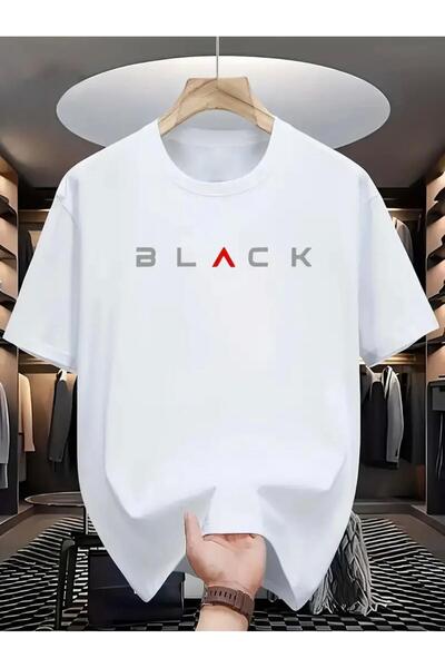 Oceanwear Black Printed Crew Neck Short Sleeve Men's Tshirt