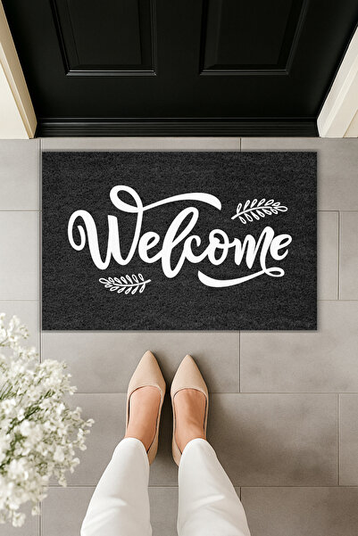 Dormot Modern Digital Printing Doormat - Leaf Welcome Doormat - Front Door Ma...