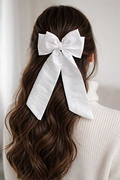 diclecollection 2 bucăți de agrafe de păr cu fundă și coadă albă/accesoriu de...