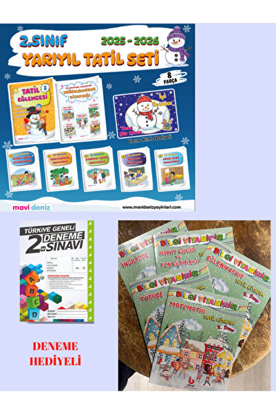 Mavi Deniz Yayınları 2. SINIF YARIYIL TATİL EĞLENCESİ SETİ 2025-2026