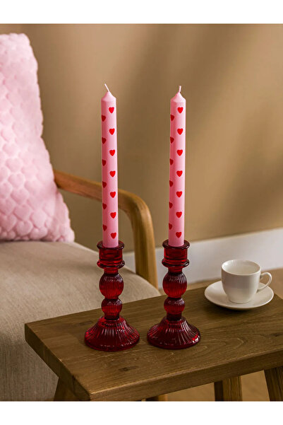 LC Waikiki LCW HOME Karışık Kalp Baskılı Dekoratif Mum 2'li