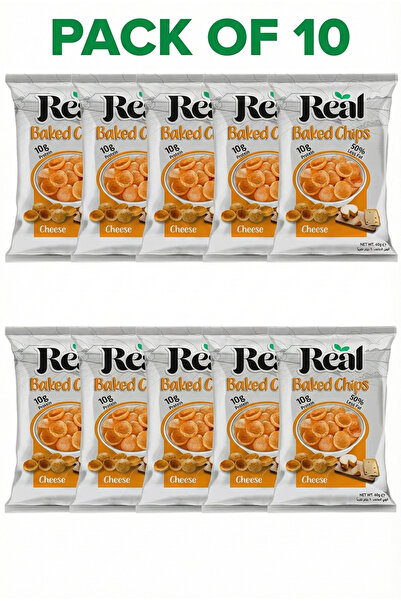 REAL Chips Cheese Baked Snack – Crispy, Cheesy & High Protein, No Preservativ...