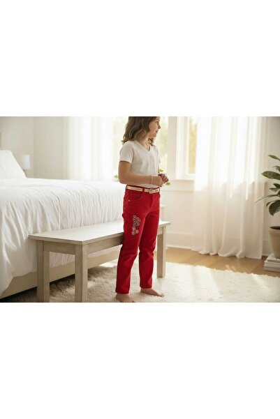 E-Giyimbank بنطلون مخملي للفتيات مصنوع من قماش مخملي عالي الجودة، تصميم مريح ...