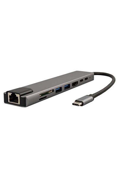 RACA RC-29630 Type-C 8İn1 HDMI Çok Fonksiyonlu USB 3.0 Dock Station (Macbook ...