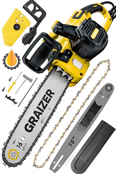 Graizer S 1800 W Kömürsüz Motor Çelik Şanzuman Bakir Sargili Elektrikli Ağaç ...