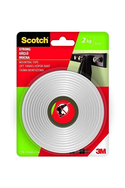 RuniqueHome 3M™ Scotch® Güçlü Çift Taraflı Köpük Bant (19mm x 5m)
