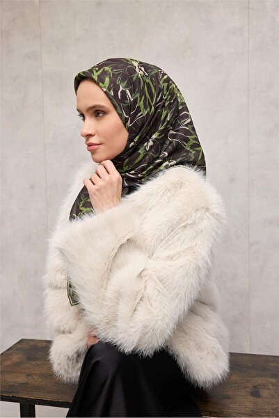 Silk Home وشاح قطني ناعم بنمط نباتي