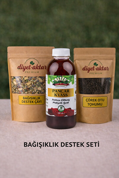 DiyetAktar Premıum Bağışıklık Destek Seti – Bitkisel Çay Karışımı + Pancar Kv...