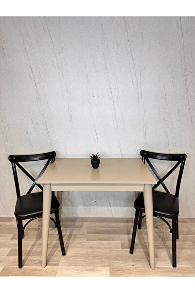 SÇ MASSAN 60 x 90 Mutfak Masası Kum Beji MDF Küçük Mutfak Masası Dafne Çalışm...