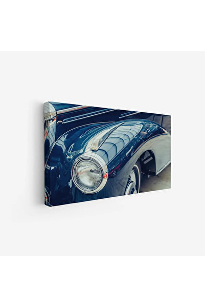 Tajridhome لوحة سيارات كلاسيكية - سيارة زرقاء قديمة - إضاءة طبيعية - عصرية - ...