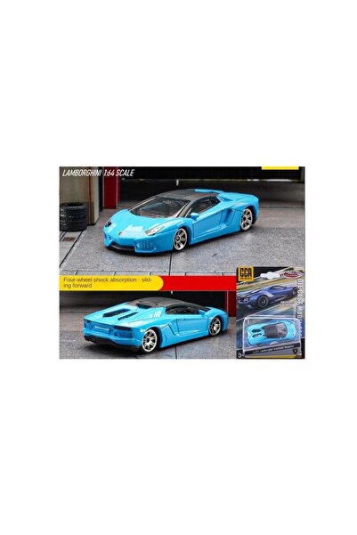 CCA Lamborghini Aventador Roadster Blue 1/64 Model Araba