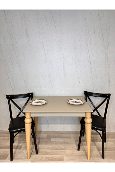 SÇ MASSAN 60 x 90 Mutfak Masası Kum Beji MDF Küçük Mutfak Masası Çalışma Masa...