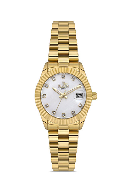 Platin Pierre Pl-1261La-B1 Minimal Calendar Dial Women's Wristwatch
