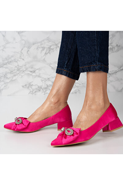 Sofia Store Women's shoes with square heels and satin stones Lucie