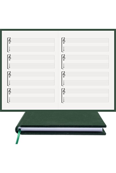 BİDEFTER Guitar Note Book Left - 100% Handmade with Tab Key, Hand Sewing, 202...