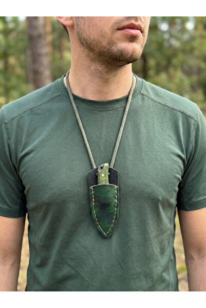 Visby Home Kolye Çakı Ceviz Ağacı Saplı 4116 Paslanmaz Çelik – 12 cm