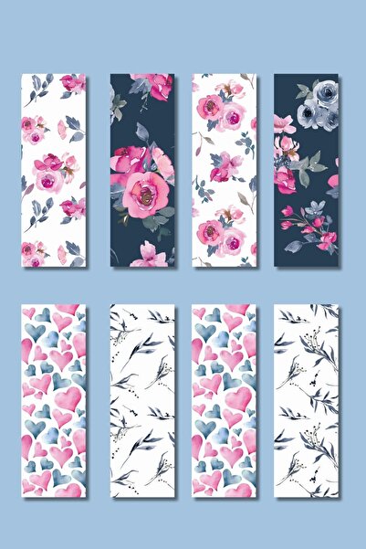 qoeuyl boutique Set de 8 semne de carte cadou cu design cu flori tematice în ...