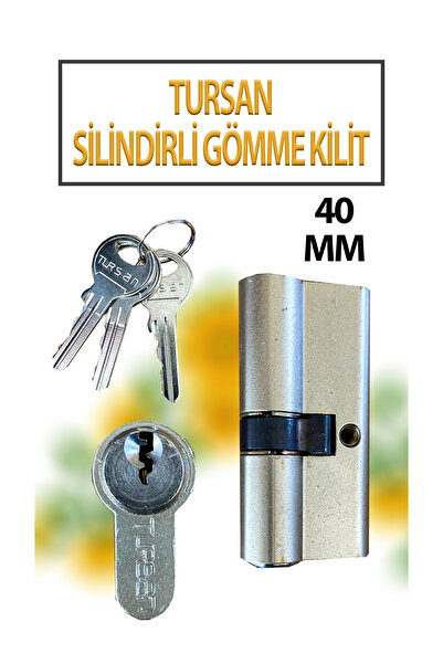Tursan Silindirli Gömme Kilit 40 Mm 3 Anahtarlı (Ahşap ve Alüminyum Kapılara ...
