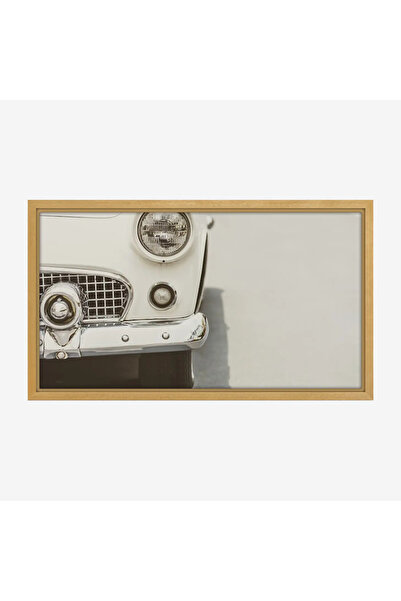 Tajridhome Car painting - Classic car - Neutral colors - Vintage - Modern art...