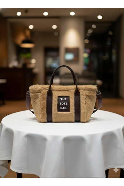 AngelBags Women's Mink Column Strap Fur Plush Crossbody Bag