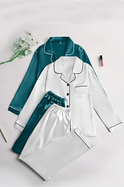 Sweet Dream Women's Pajama Sets 2 Sets/4 piece Long Sleeve Sleepwear Nightwea...