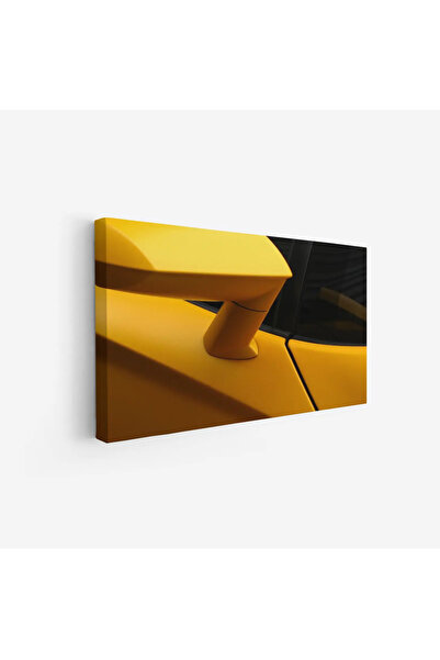 Tajridhome لوحة سيارات - سيارة صفراء - تفاصيل لامعة - ديناميكي - لوحات فنية م...