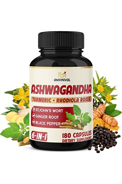 BMVINVOL كبسولات مستخلص الأشواغاندا ٥٨٥٠ ملغ - تكفي لمدة ٦ أشهر - دعم المزاج ...