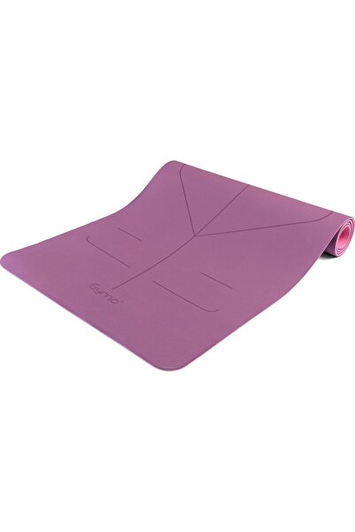Gymo UltraGrip Hizalamalı Yoga Matı Pilates Minderi Mürdüm 183 cm x 66 cm 6mm...