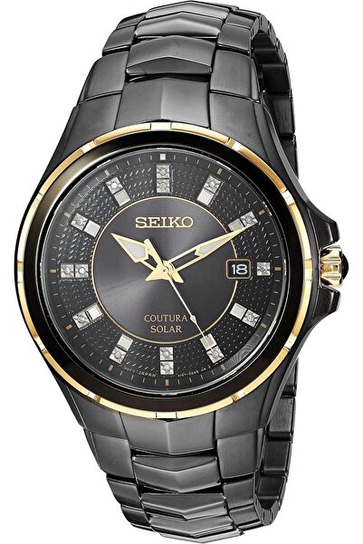 Seiko Watch for Men - Coutura Collection - Solar Powered, Stainless Steel Cas...