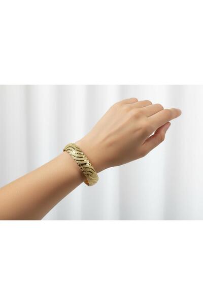 10 gr (GRAM) Nokta Desenli Şarnel Bilezik 22 Ayar Altın Yatırımlık İşçiliksiz