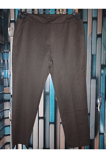 VİPP BÜYÜK BEDEN Kadın kışlık kahverengi kumaş pantolon 50 beden