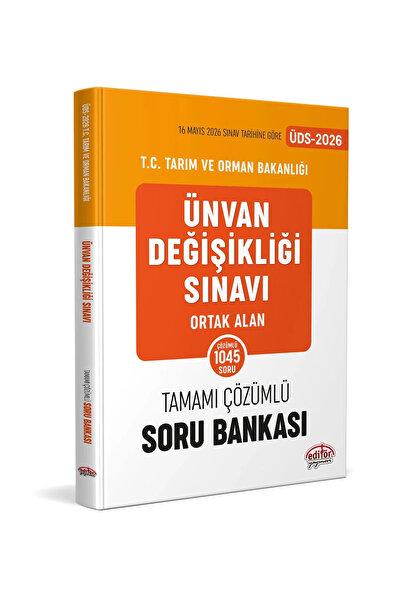 Editör Yayınevi T.C. Tarım ve Orman Bakanlığı ÜDS Ortak Konular Soru Bankası ...
