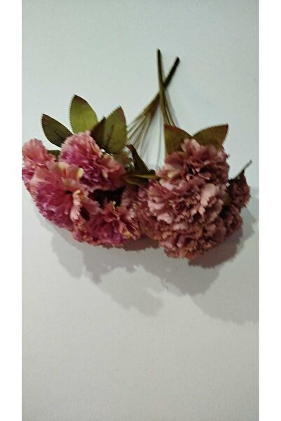 Handmade Yapay KARANFİL 11 Kafa Gül Kurusu Rengi 50 cm Dolgun Ev Dekorıu