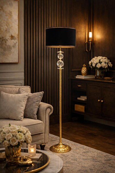 VENÜS NOVA VENÜS BETELGEUSE BURGULU GOLD LAMBADER CAM KÜRE SİYAH GOLD ŞERİTLİ...