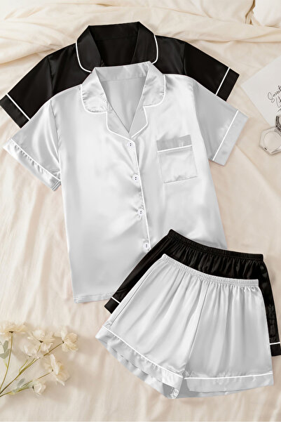 Sweet Dream 2 Sets Pajama Set for Women 4 Piece Lounge Matching Summer Soft S...