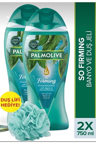 Palmolive Aroma Sensations So Firm Banyo ve Duş Jeli 750ml x 2 Adet + Duş Lif...