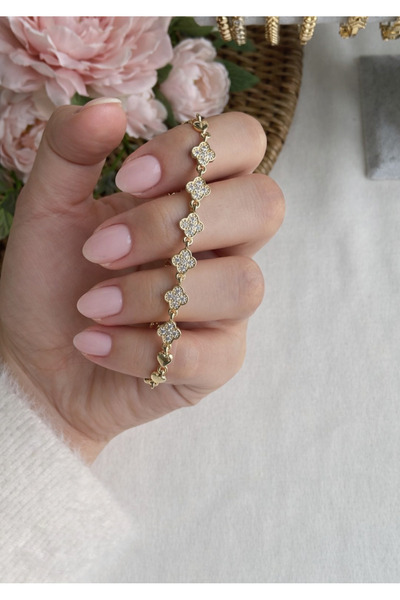 SEHERDEN Yonca Model Taşlı Çelik Bilek