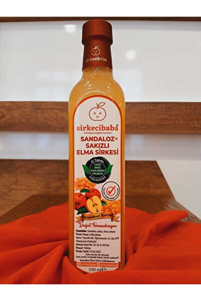 sirkecibaba El Yapımı Sandaloz Sakızlı Elma Sirkesi 500 ml