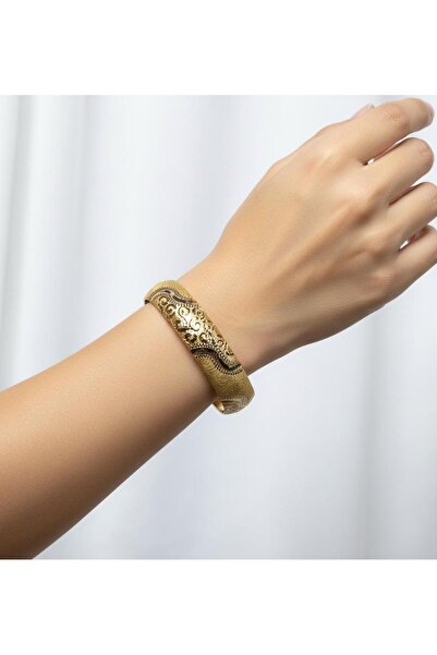 10 gr (GRAM) Desenli Şarnel Bilezik 22 Ayar Altın Yatırımlık İşçiliksiz