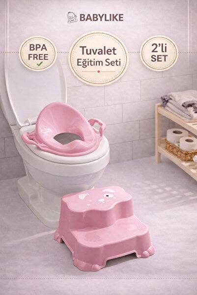 Babylike Tuvalete İlk Adım Seti-Bebek&Çocuk için Tuvalet Eğitimi-Kaydırmaz Ba...