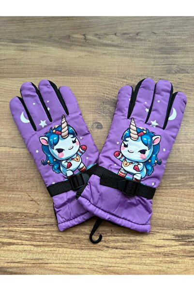 Blotch قفازات التزلج والثلج للأطفال من Unikorn باللون الأرجواني للأعمار من 5 ...
