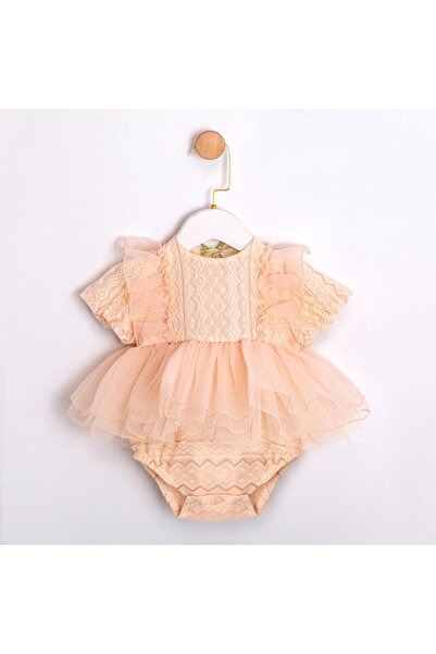 ministok Tulip Back Detailed Baby Girl Romper