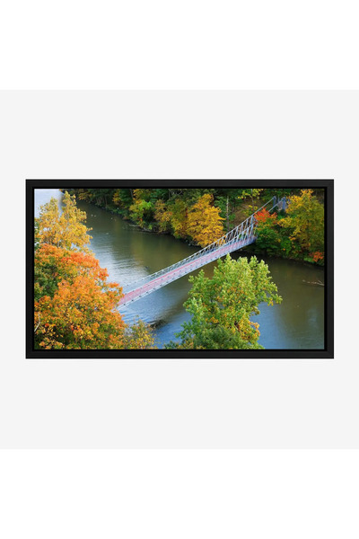 Tajridhome لوحة طبيعة هادئة - جسر معلق - ألوان خريفية - هادئ - لوحات طبيعة - ...