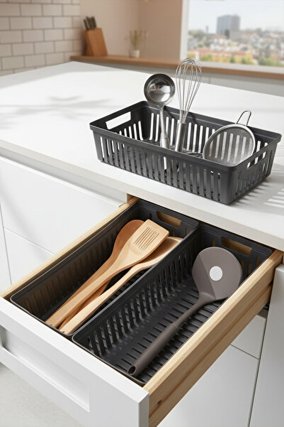 Snippy Nivo - 3-Piece Drawer Cutlery Set Organizer Kitchen Organizer Knife Ho...