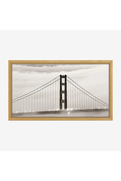 Tajridhome لوحة جسر - هيكل معدني - سماء ضبابية - هادئ - لوحات فنية مودرن - لو...
