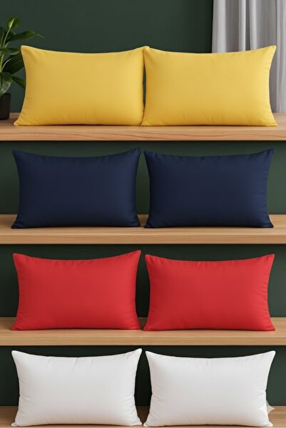 SADEN HOME Cotton Solid Color Pillowcase, 8Pcs 4 Colors