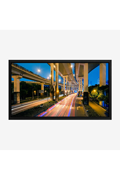 Tajridhome لوحة منظر حضري - حركة مرور سريعة - أضواء ليلية - ديناميكي - لوحات ...