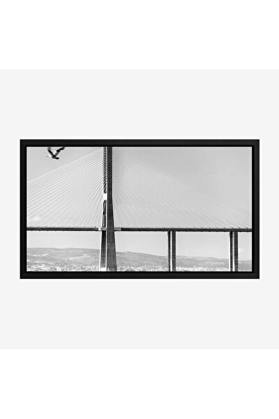 Tajridhome Architectural painting - Modern bridge - Gray tones - Contemporary...