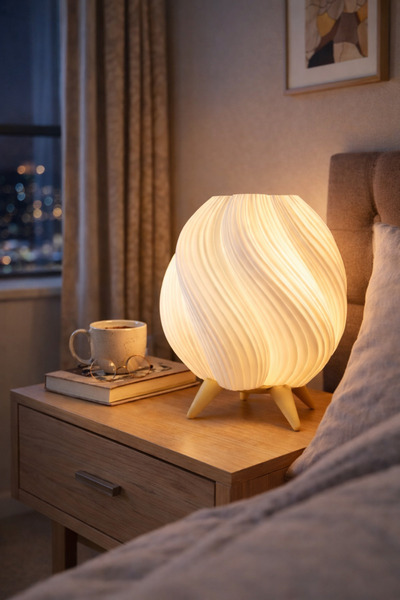 edoy Modern Tasarım Dekoratif Masa Lambası | Yatak Odası Komodin Üzeri Şık Ge...