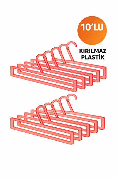 ozzen KIRILMAZ KIRMIZI Şal Askısı -eşarp Askısı- Atkı Askısı Dikdörtgen 10'lu...